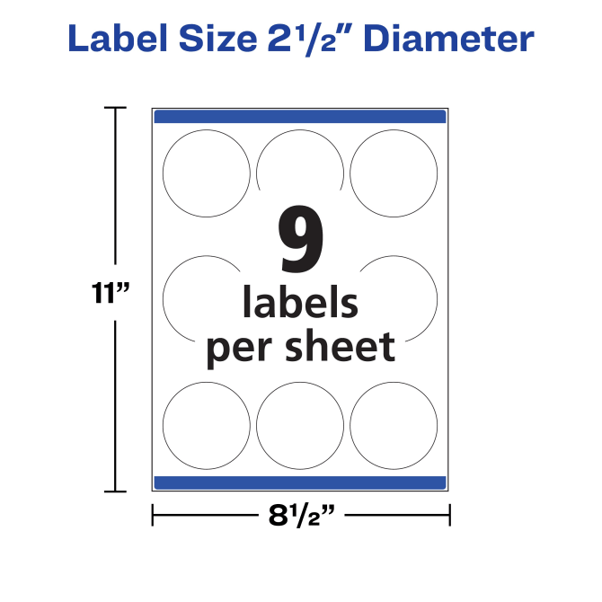 Avery® Round Labels, 2.5