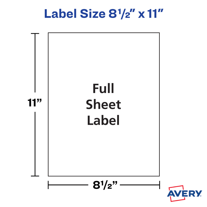 Removable Sticker Paper, White Matte, 100 Sheets, 8.5 x 11 Full Sheet Label, Inkjet or Laser Printer, Online Labels