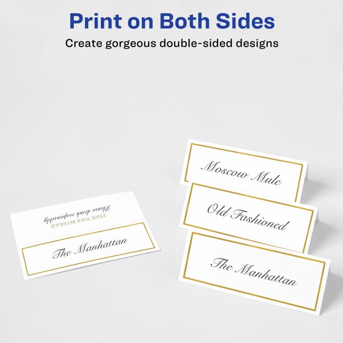Avery Printable Place Cards with Sure Feed Technology 1 7 16