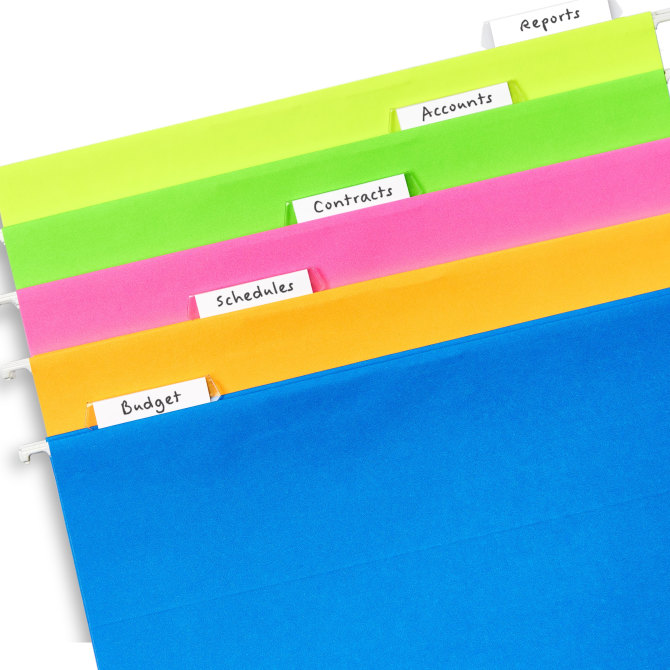 Avery Hanging File Folder Tabs and Inserts 1 5 Cut Clear 6
