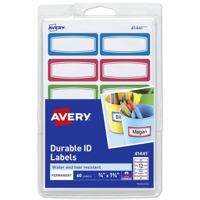 Avery® Durable Labels, 3/4