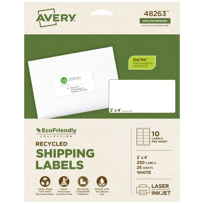Avery EcoFriendly Shipping Labels 2