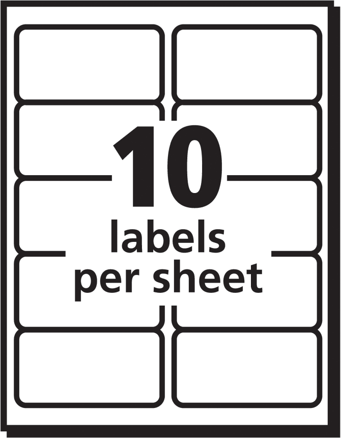 4 x 5 Rectangle Recycled White Label Sheet (Rounded Corners