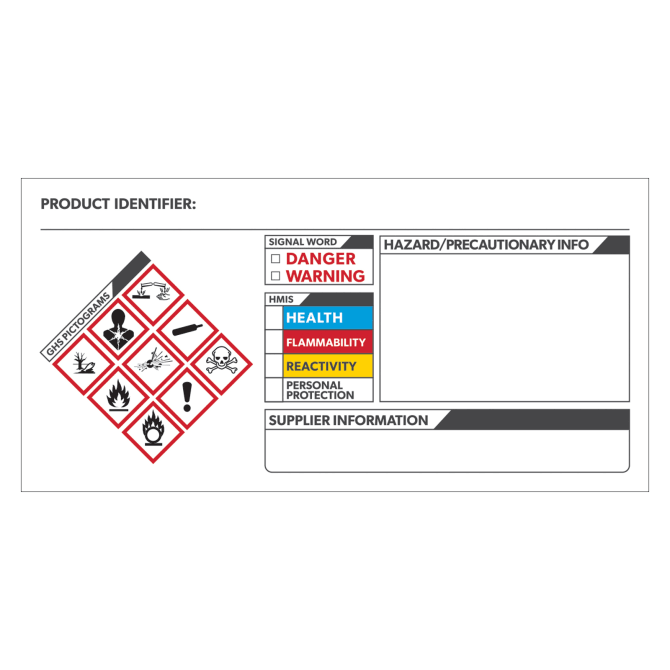 Avery Ghs Secondary Container Labels Preprinted Handwrite Only 2 X 4 250 Labels 61208