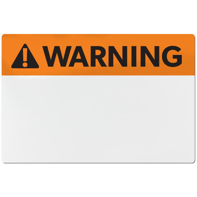 Warning Labels, Blank or Custom Printed Labels