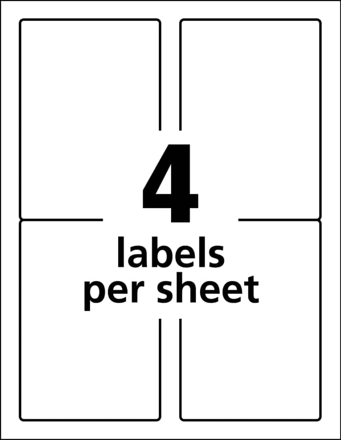 Avery Durable ID Labels Permanent Adhesive 200 Labels (61532 ...