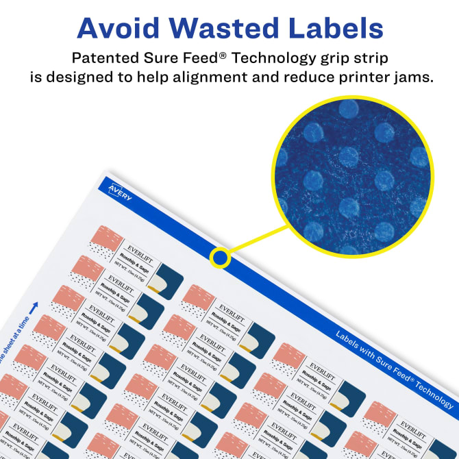Avery Printable Waterproof Labels, 600ct 0.5 x 1.75