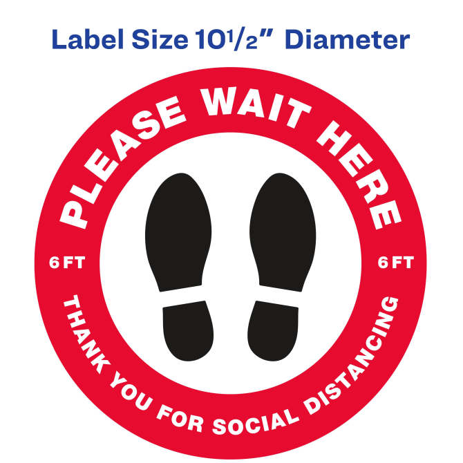 Social distancing hot sale decals