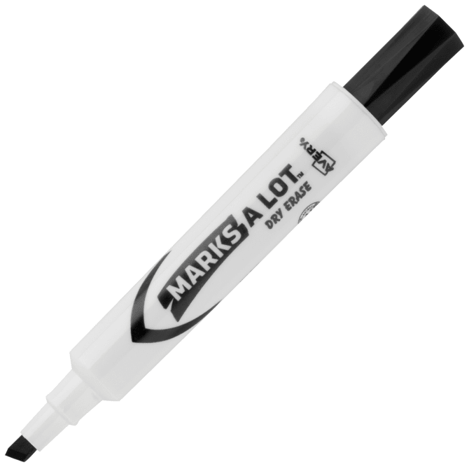 Mini Badge Clip Black Dry Erase Markers, Whiteboard