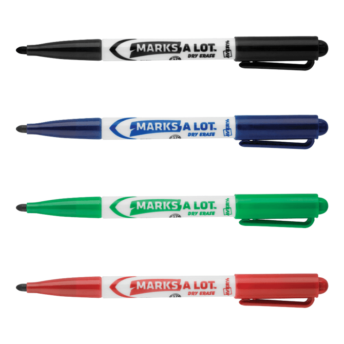 Avery® Desk-Style Dry Erase Markers - Chisel Marker AVE24407, AVE 24407 -  Office Supply Hut