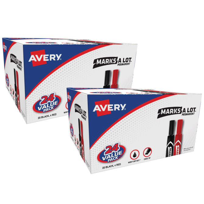 Avery Marks-A-Lot Permanent Marker, Chisel