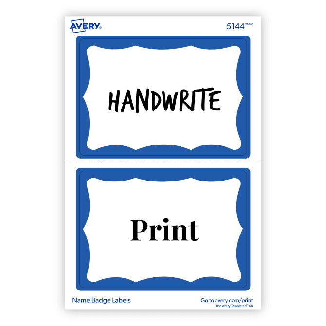 Avery Name Badge Labels 2-11/32