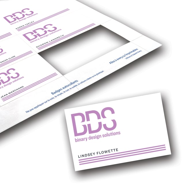Avery® Name Badge Insert Refills, 2-1/4