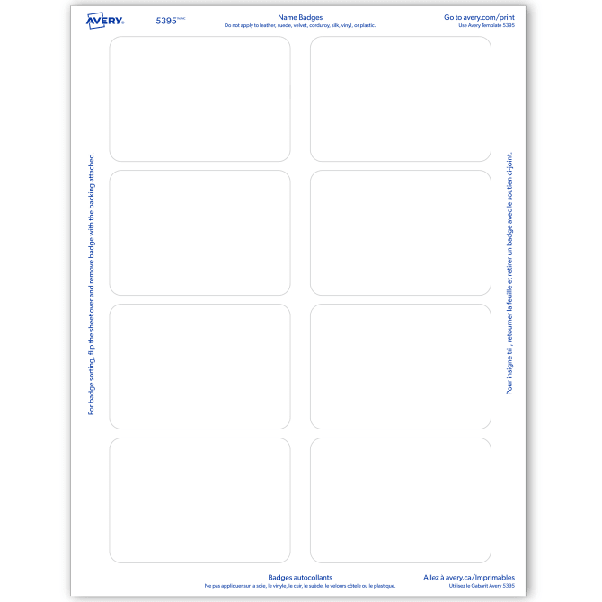Avery name badge template