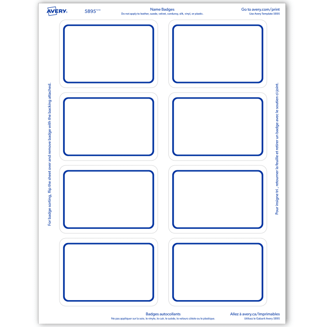 Avery adhesive name badges 2-1/3
