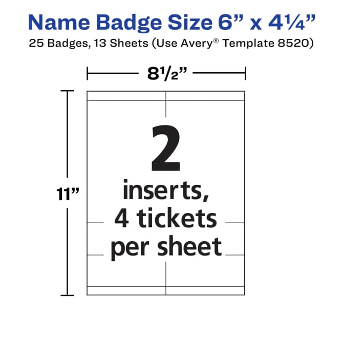Avery® Customizable Name Badges, 6