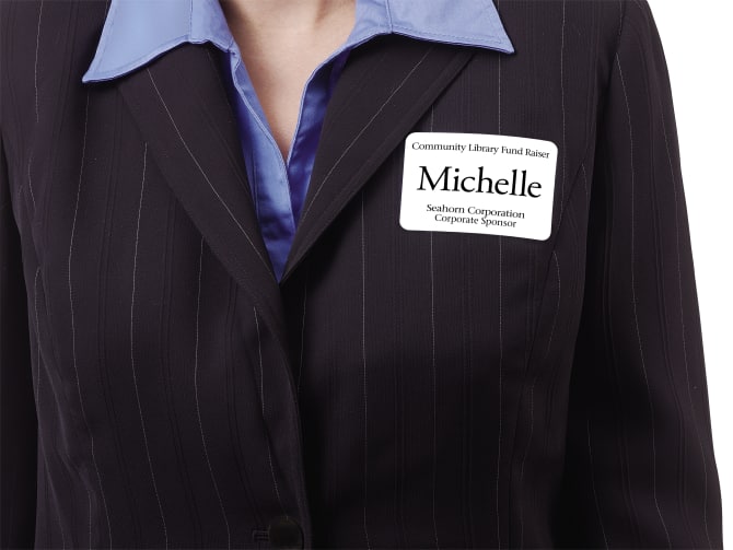Avery® EcoFriendly Adhesive Name Badges, 2-1/3