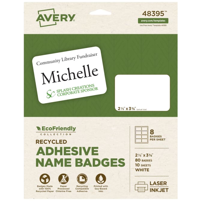 Adhesive Name Badges