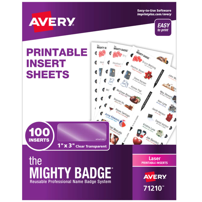 400 Avery Name Badges inserts AVG 5390 8 per sheet 2 1//4/"x 3 1//2/"