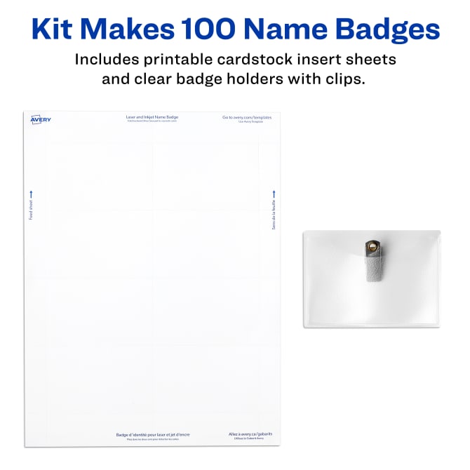 Clip/Pin Name Badges, 4 x 3, 50/BX - 95743 - C-Line Products