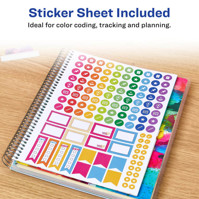 Avery® Teacher Planner Stickers Pack, 30 Sheets of Teacher Planner Stickers,  Set of 1,430 Stickers for Your Planner, Journal or Calendar (6781)