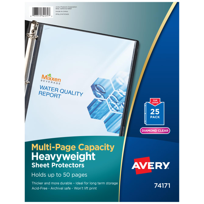 Avery Diamond Clear Multi-Page Capacity Sheet Protectors - 25 pack