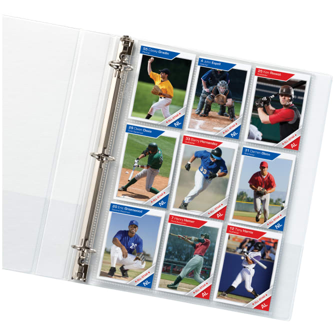 duif Misverstand Magistraat Avery® Clear Trading Card Pages, 3-Hole Punched, Holds 9 Cards Each, Pack  of 10 (76016) | Avery.com