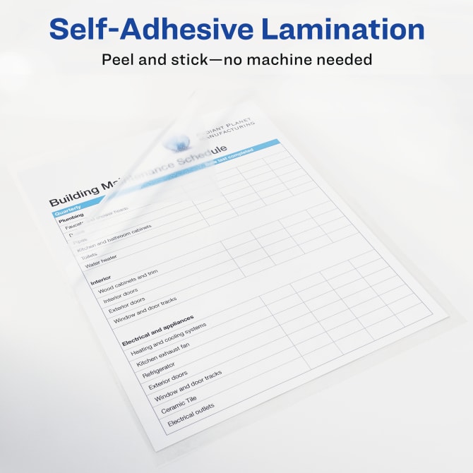 Self Laminating Sheets
