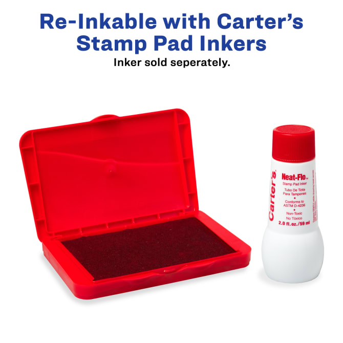 Carter's® Foam Red Stamp Pad, 2-3/4 x 4-1/4 Ink Pad (21371)