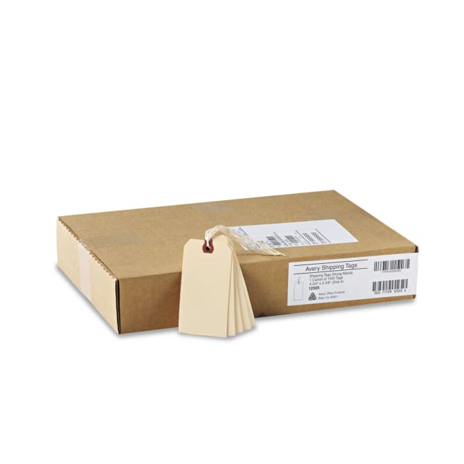 Avery Shipping Tags Strung 1 000 Tags 12505 Avery