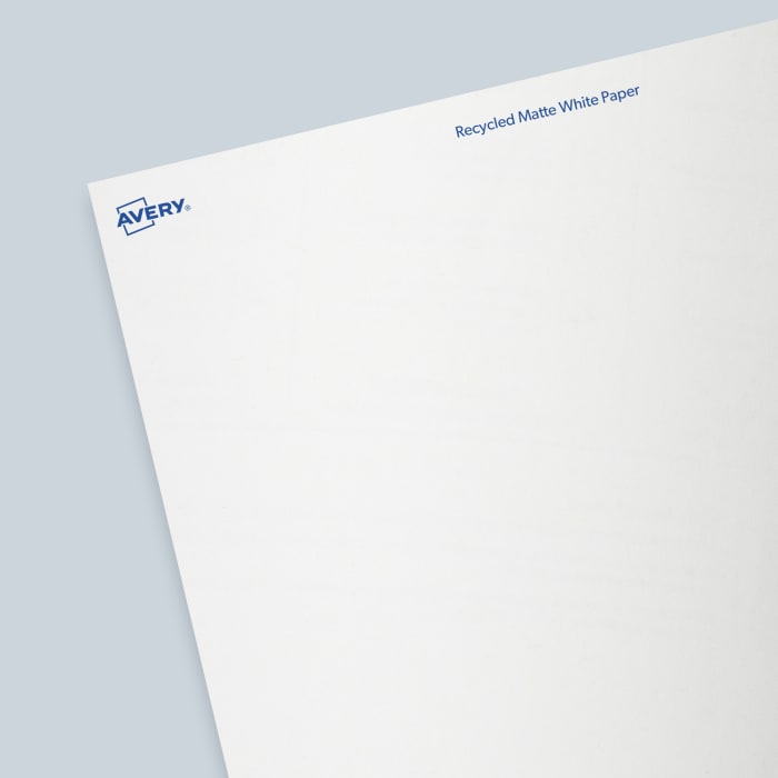 Recycled Matte White Paper