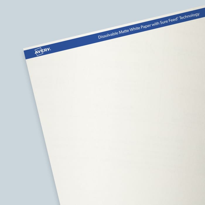 Dissolvable Matte White Paper