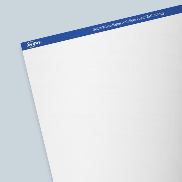 Matte White Paper with Sure Feed®
