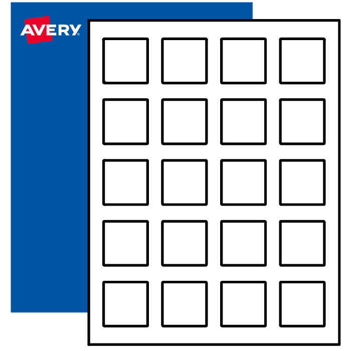 Meter drijvend zonsopkomst 1-1/2" Printable Square Labels - By the Sheet in 25 Materials | Avery