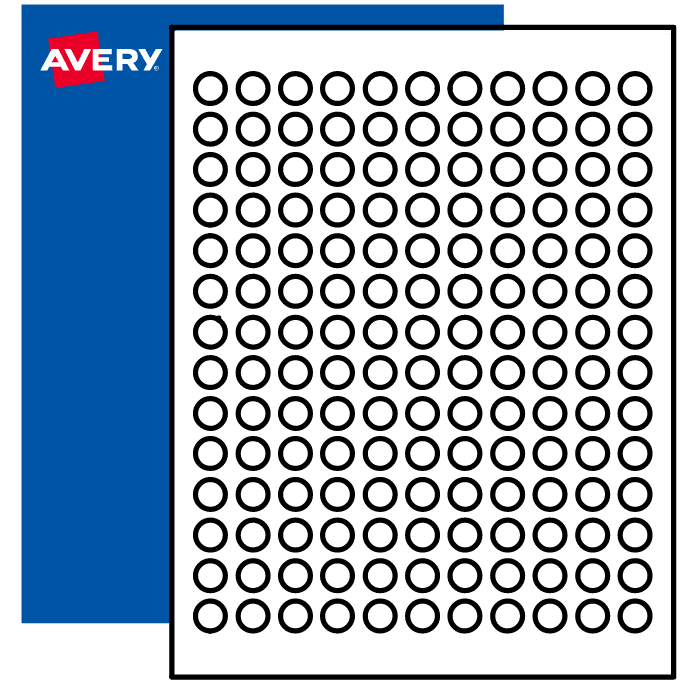 Avery 50mm round labels
