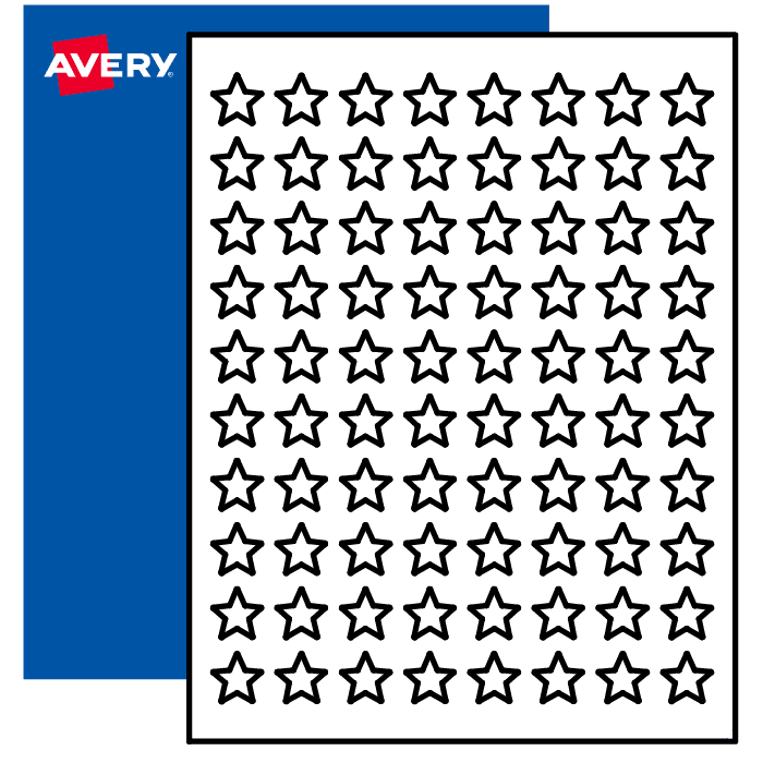 Printable Star Starburst Labels By The Sheet 25