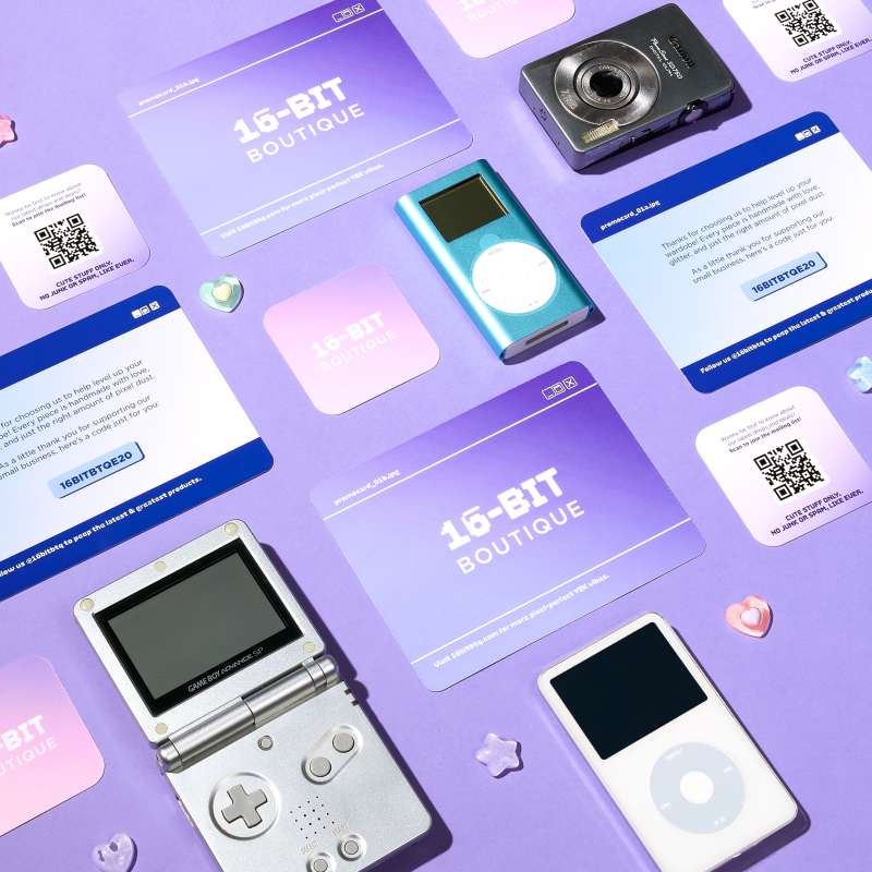 Custom Packaging Insert Cards | 16-bit Boutique
