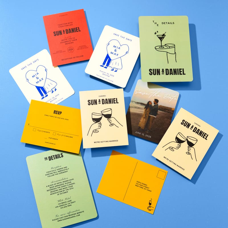 Custom Invitations | Sun & Daniel Invitation Cards