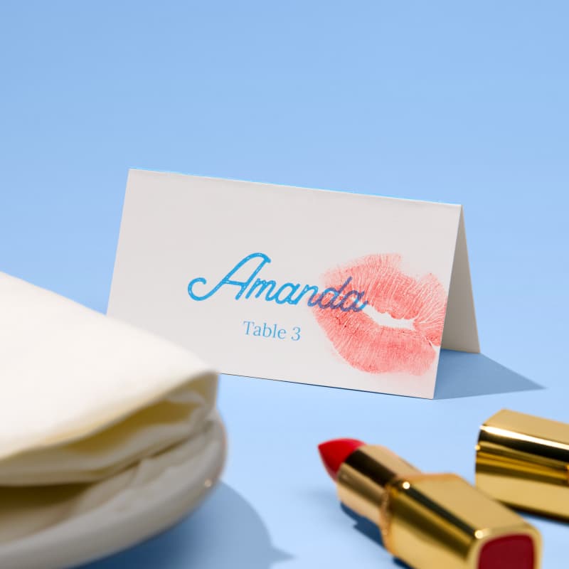 Custom Tent Place Cards | Amanda Kiss Tent Cards