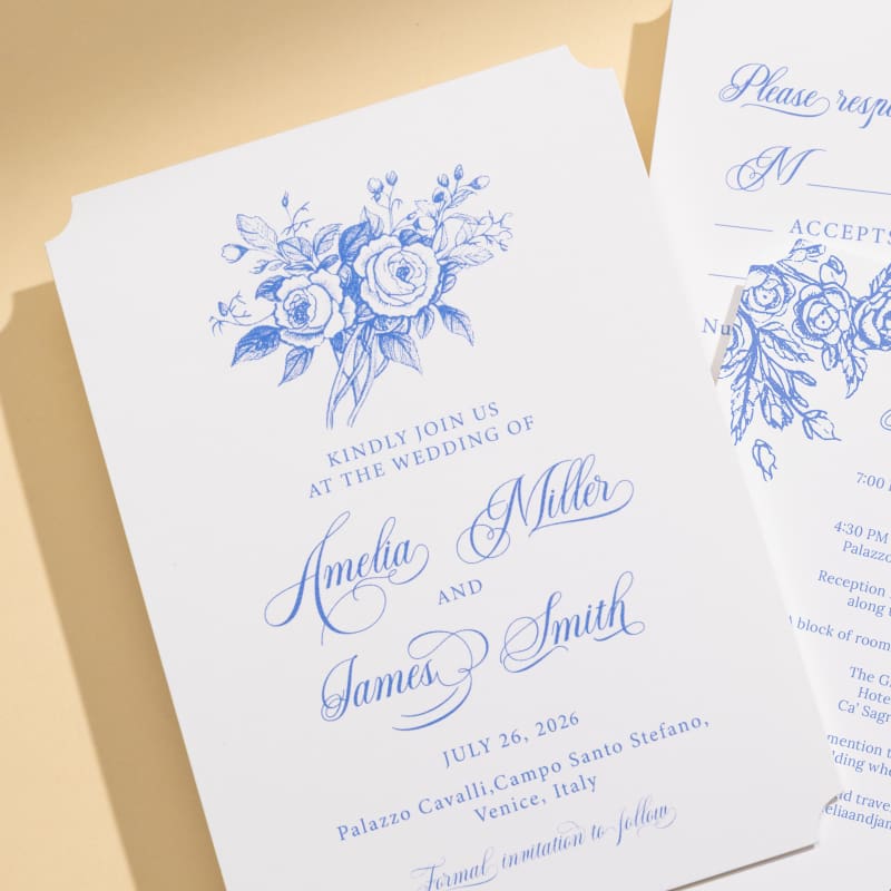 Custom Wedding Invitations | Miller Smith II Wedding Invitation Cards