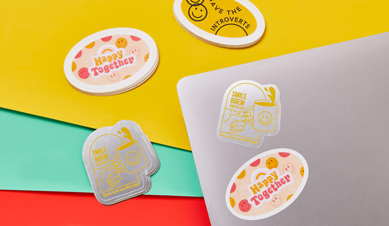 Custom laptop stickers with easy-to-peel feature