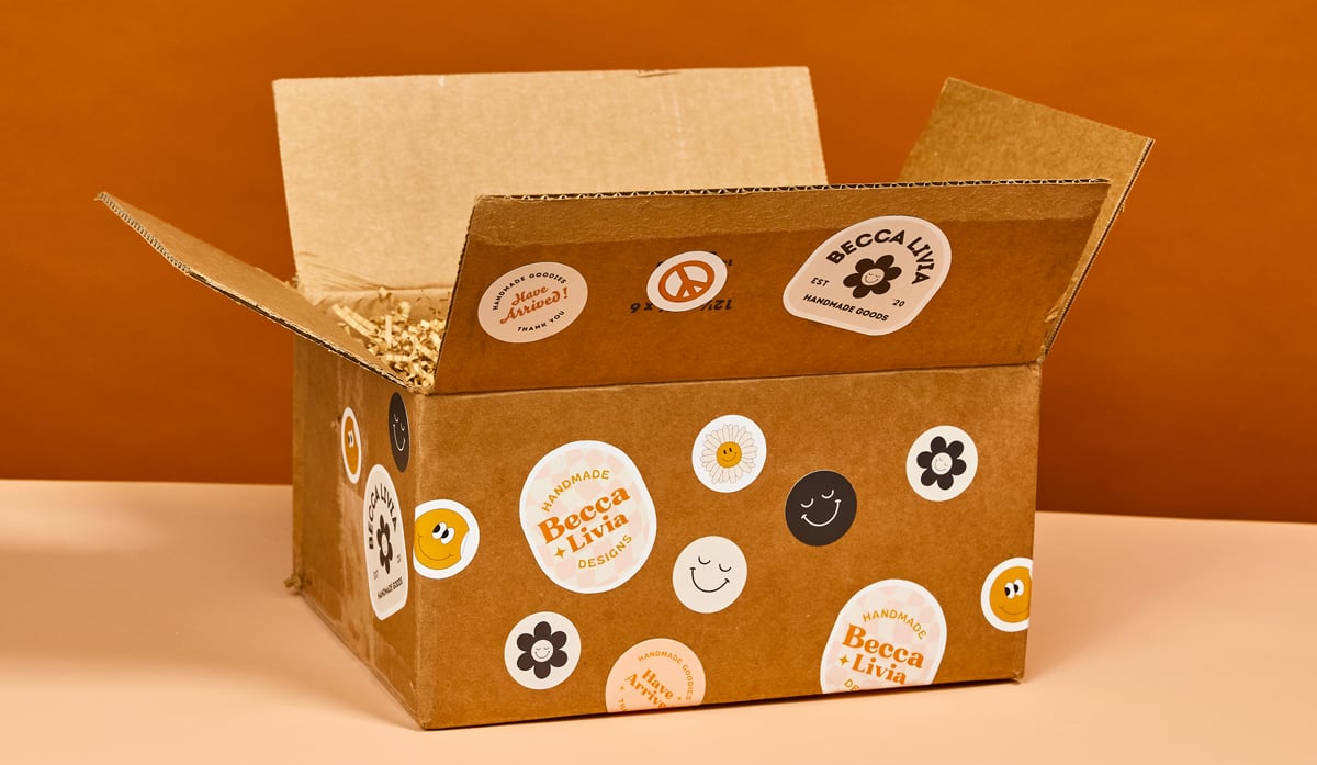 Logo Stickers with easy-to-peel feature