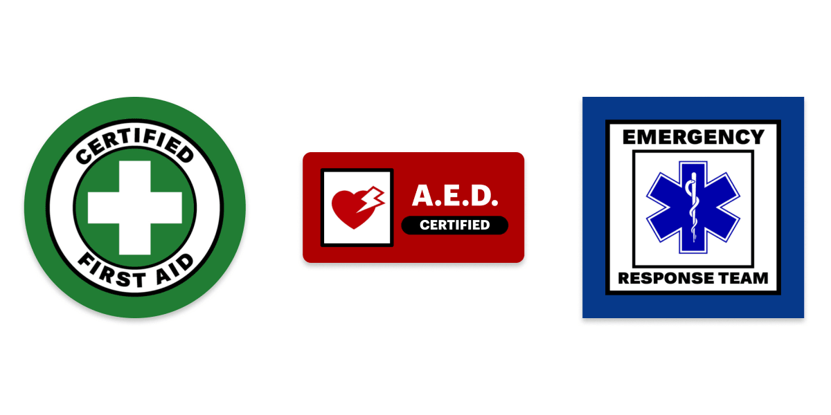 First Aid Cross Stickers