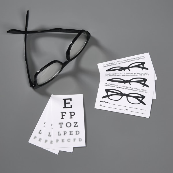 Fun optometrist appointment cards