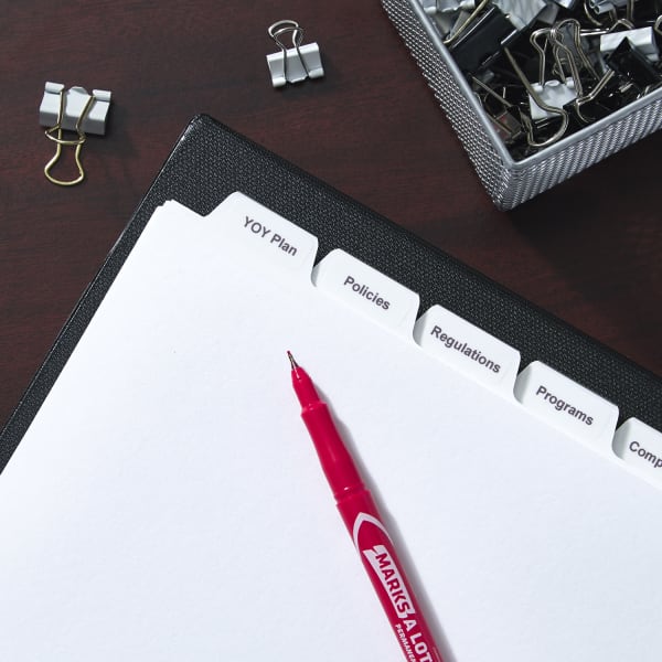 Binder clips with YOY plan