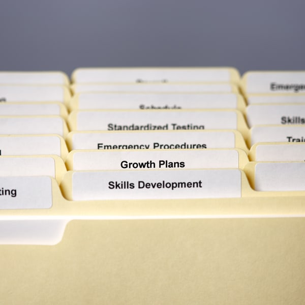 File folder labels for employees