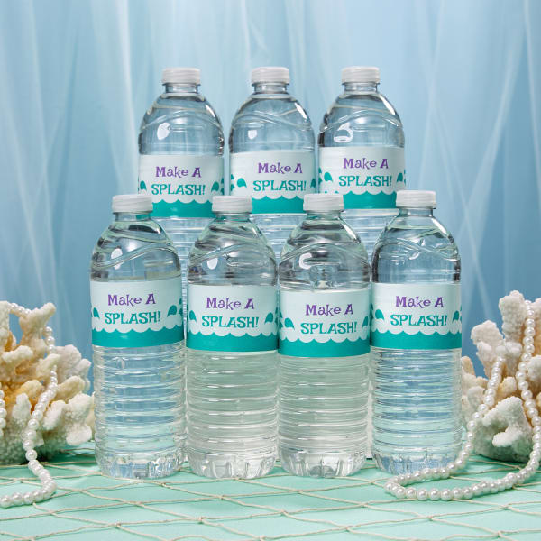 Custom water bottles for mermaid party Make a Splash