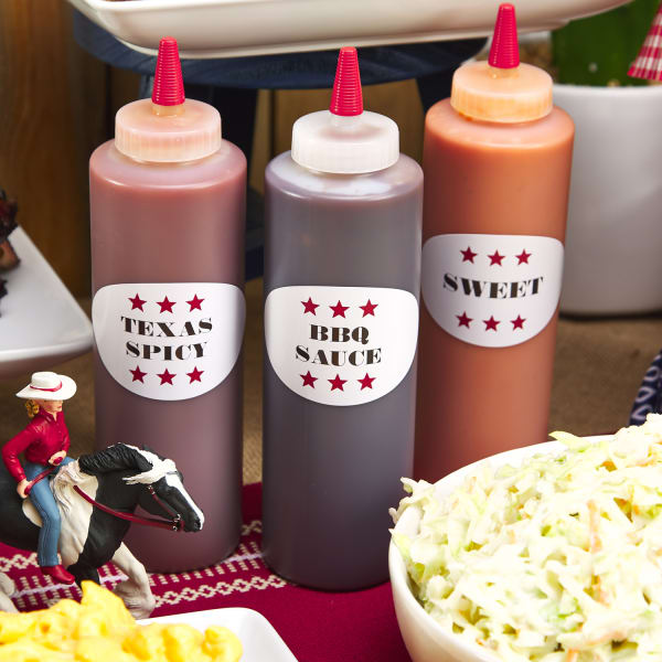 bbq sauce squeeze bottles condiments for western party