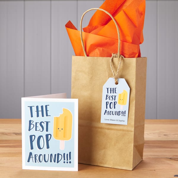 gift bag with tags and cards popsicle golf
