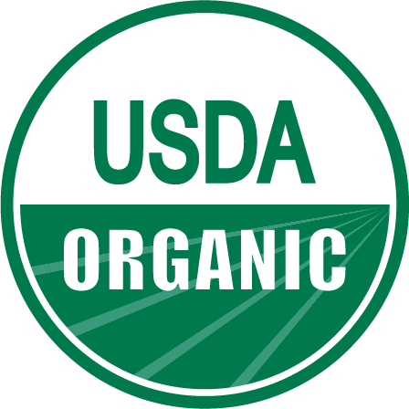 Organic symbol indicates the product meets strict production and labeling requirements of USDA